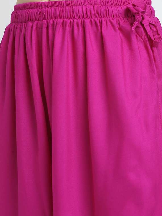 pink rayon palazzos - 18318065 -  Standard Image - 5