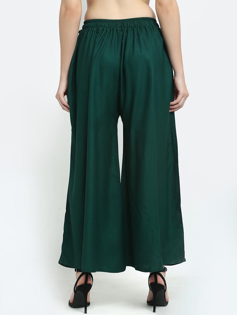green rayon palazzos - 18318068 - Standard Image - 3