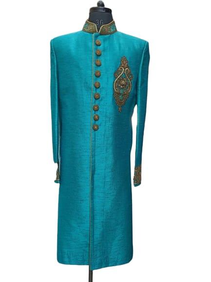 embroidered groom sherwani - 18318753 - Standard Image - 0