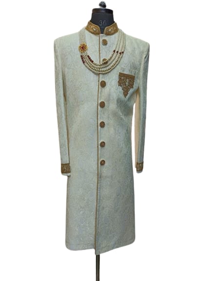 embroidered groom sherwani  - 18318754 -  Standard Image - 0