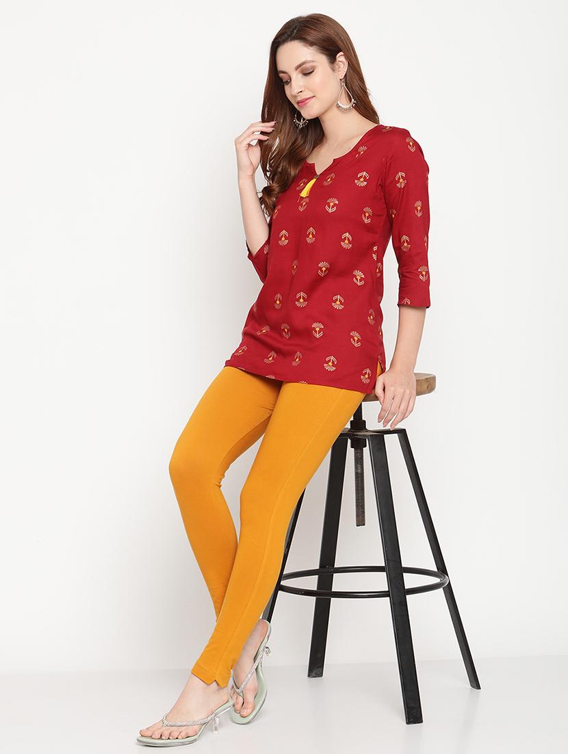 yellow cotton leggings - 18318951 - Standard Image - 3