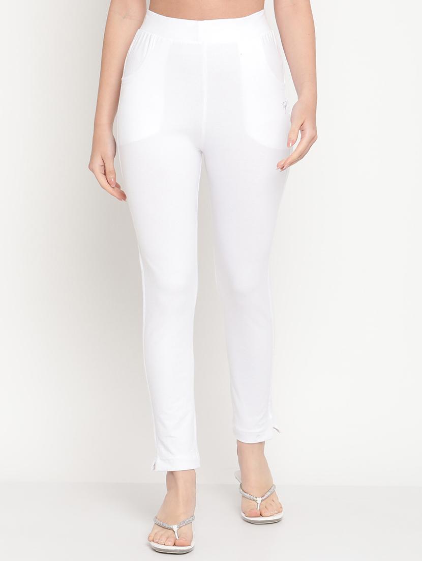 white cotton leggings - 18318952 - Zoom Image - 0