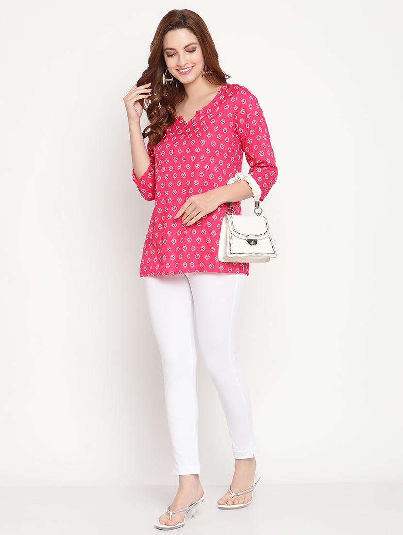 white cotton leggings - 18318952 - Standard Image - 3