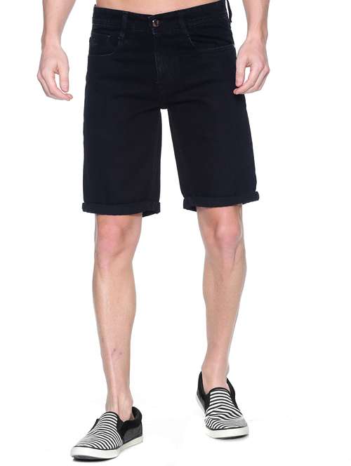 men solid mid rise bermuda - 18319738 - Standard Image - 0