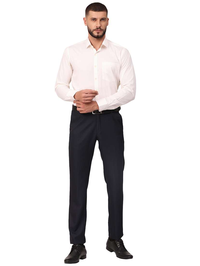 mens solids formal shirt - 18320647 - Standard Image - 3