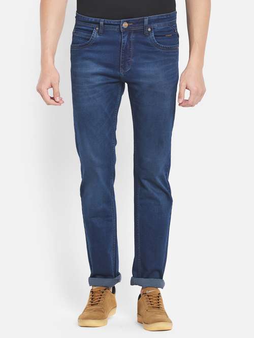 navy-blue light-washed denim jean - 18321283 -  Standard Image - 0