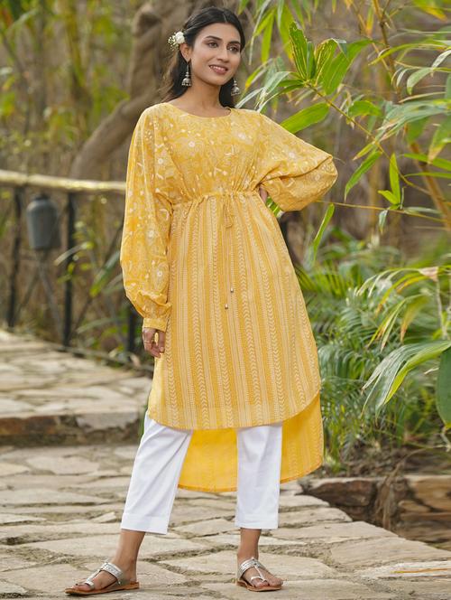women's high-low kurta - 18321394 - Standard Image - 0