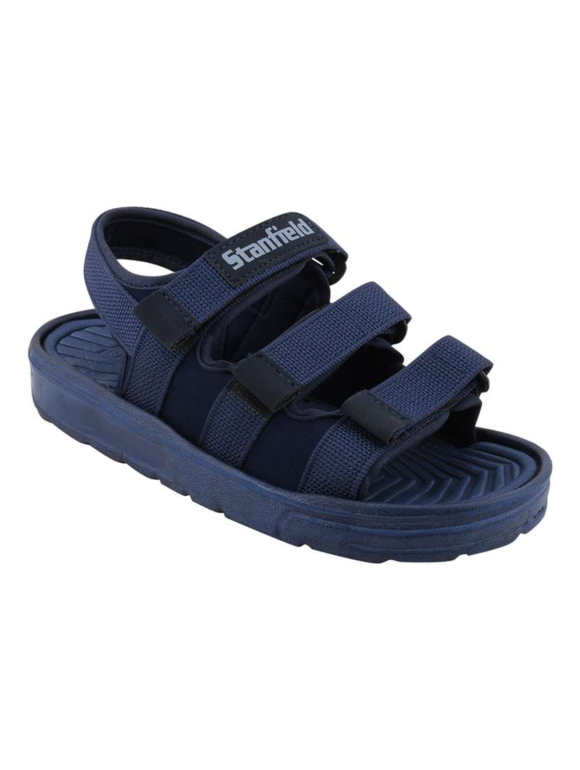 blue back strap sandal