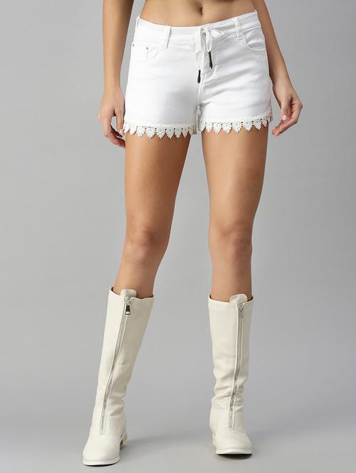 tie front solid short - 18322325 - Standard Image - 0