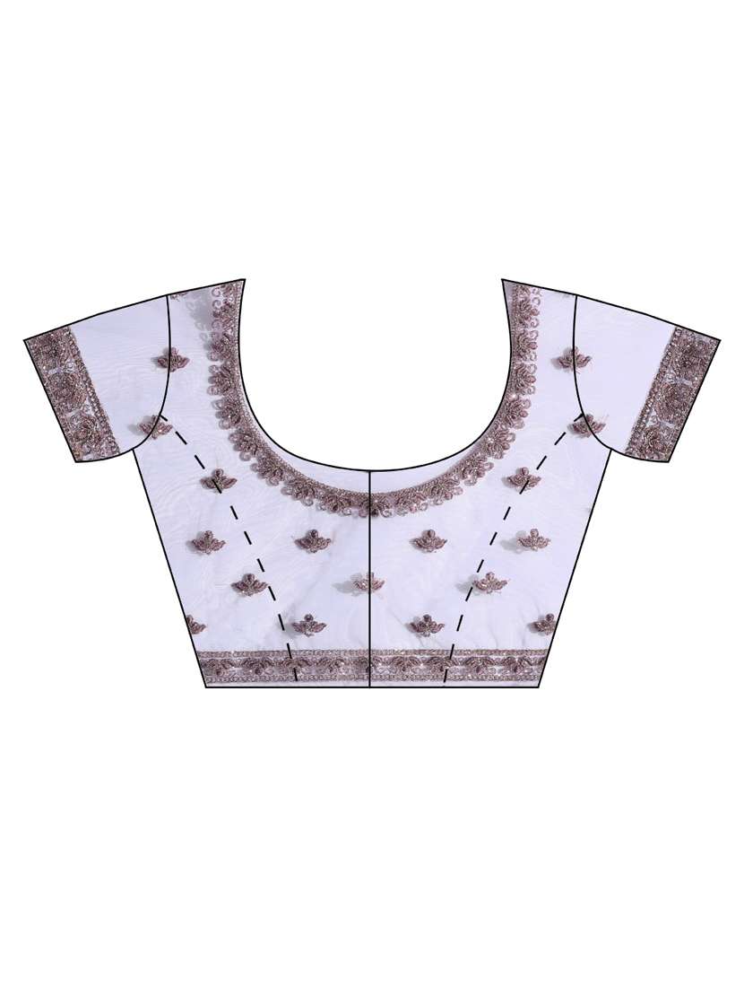 lavender embroidered saree with blouse - 18322939 - Standard Image - 3