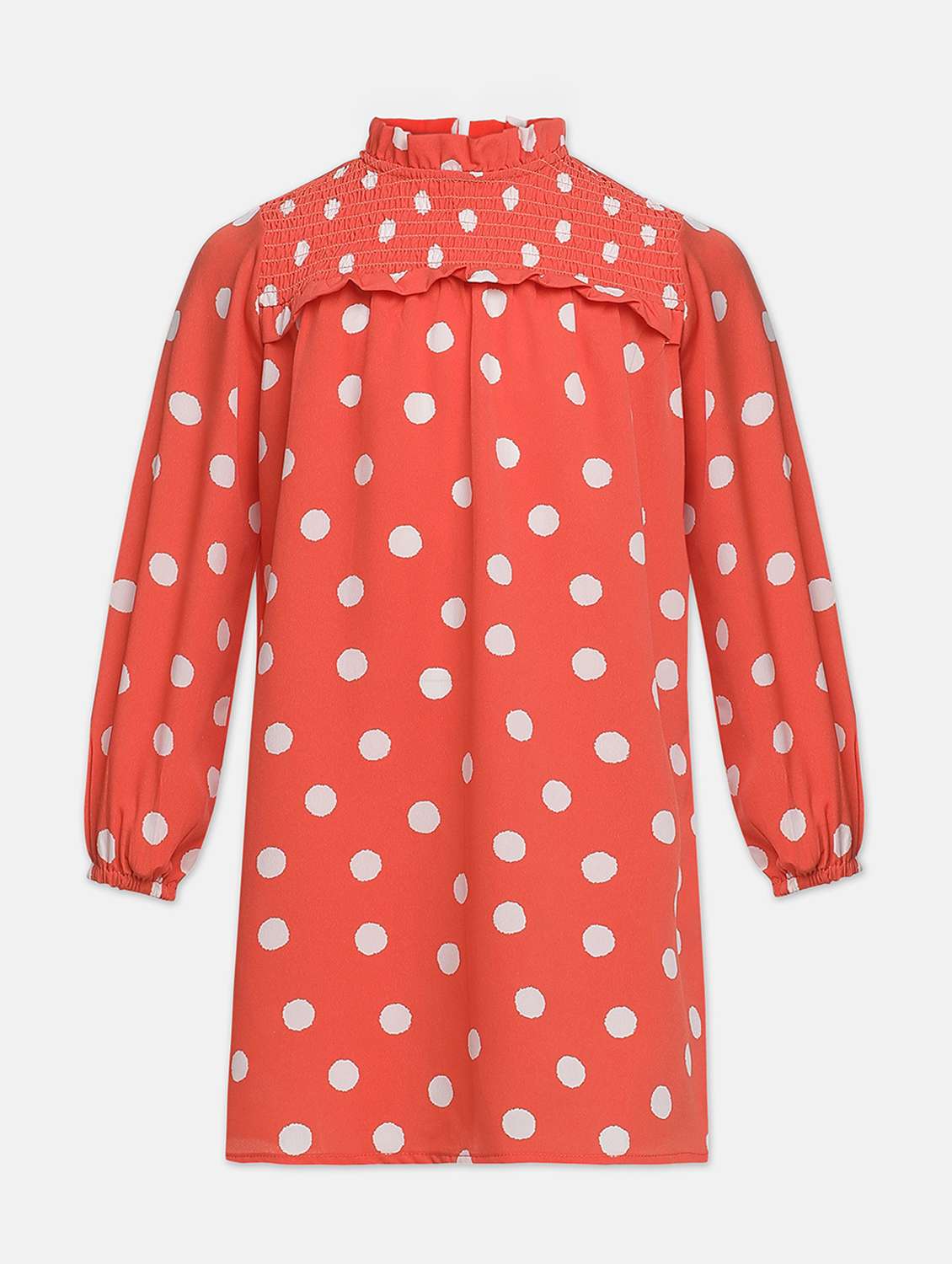 girls mandarin collar long sleeves dress