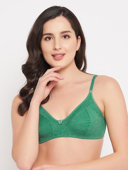 green solid regular bra - 18323886 - Standard Image - 0