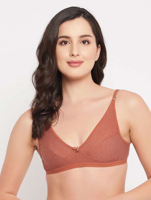 orange solid t-shirt bra - 18323902 - Standard Image - 0