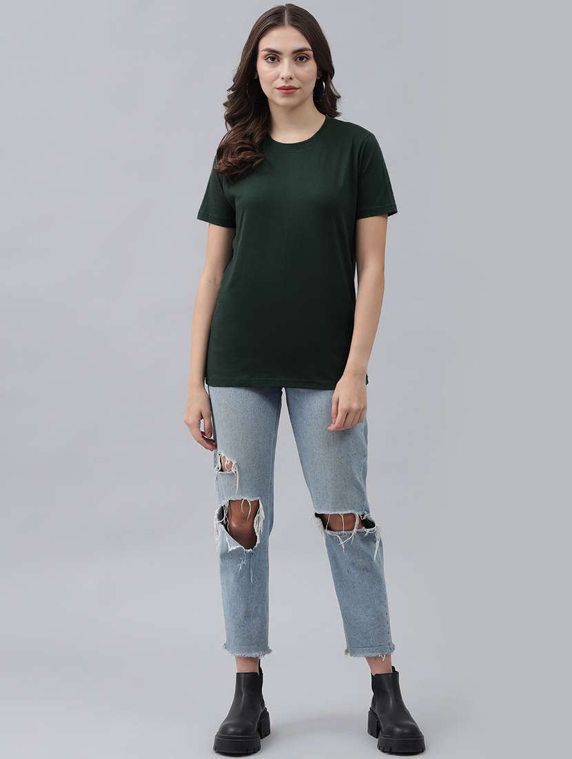 round neck solid tee  - 18324510 -  Standard Image - 3