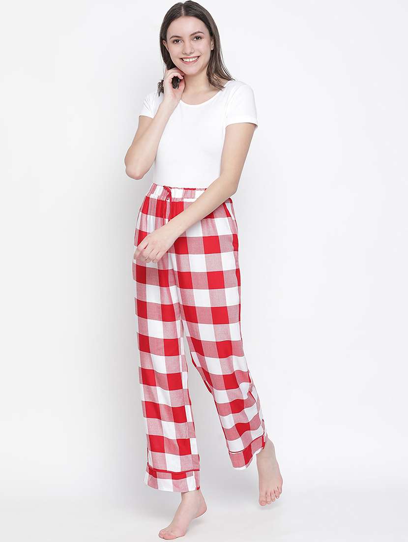 mid rise checkered pajama - 18324531 -  Standard Image - 3