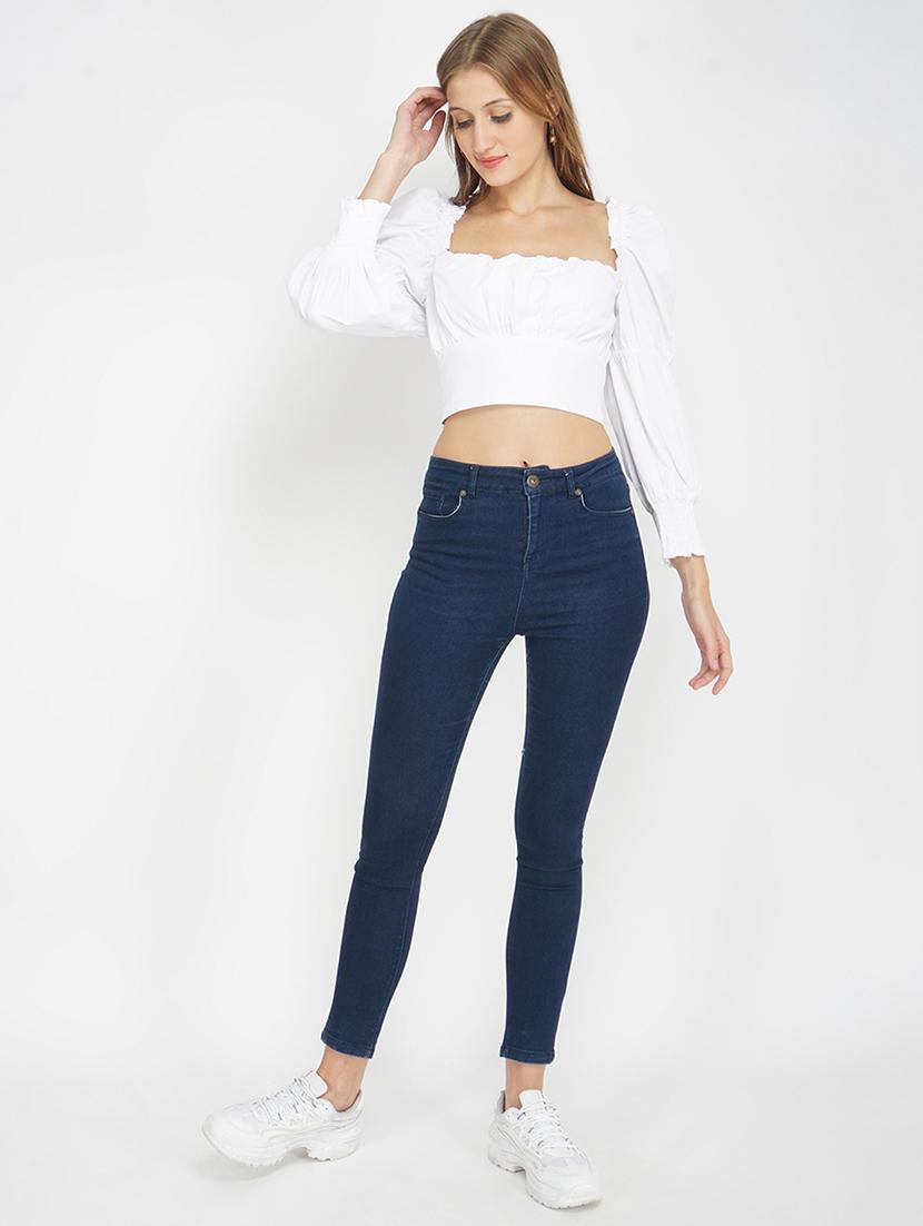 women's crop square neck top - 18324559 - Standard Image - 3