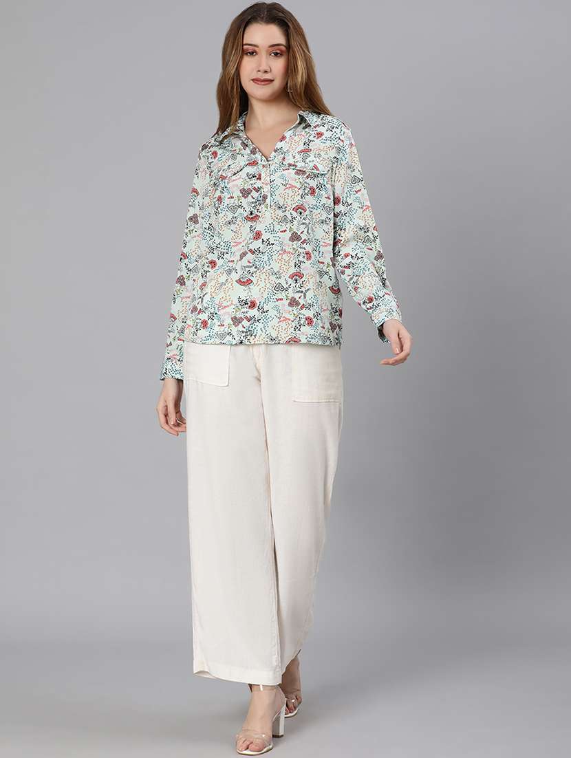 women's straight collared top - 18324574 -  Standard Image - 3