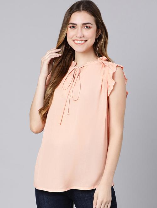tie up neck solid top  - 18324595 -  Standard Image - 0