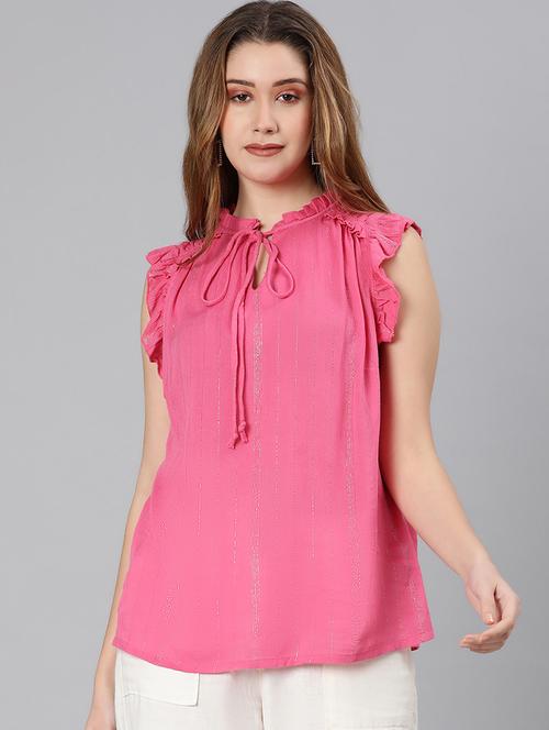 tie up neck solid top  - 18324600 -  Standard Image - 0