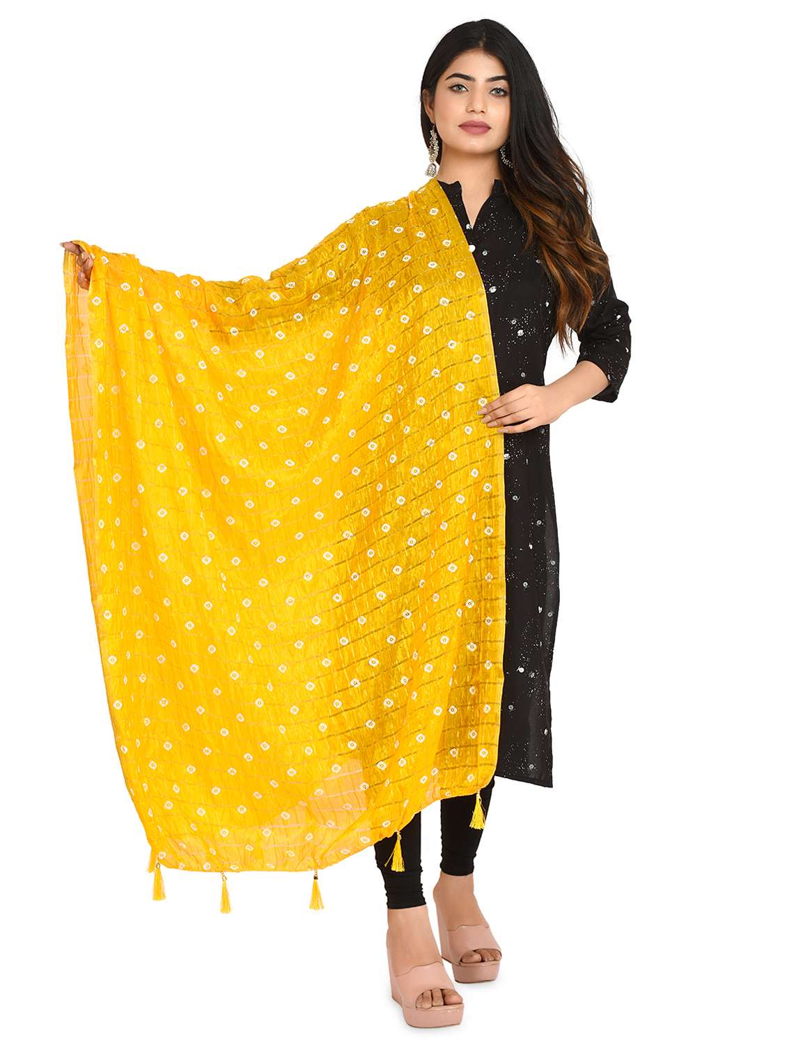 yellow chiffon dupatta - 18324681 - Zoom Image - 0
