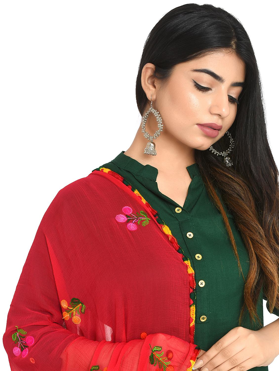 pink chiffon dupatta - 18324717 - Standard Image - 3