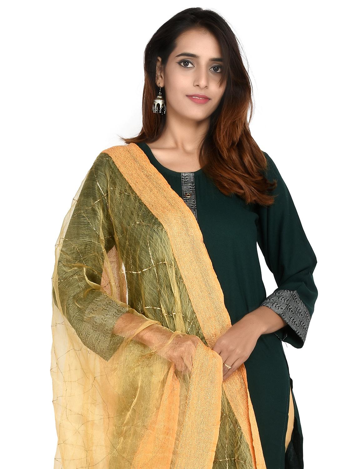 beige chiffon dupatta - 18324722 - Standard Image - 3