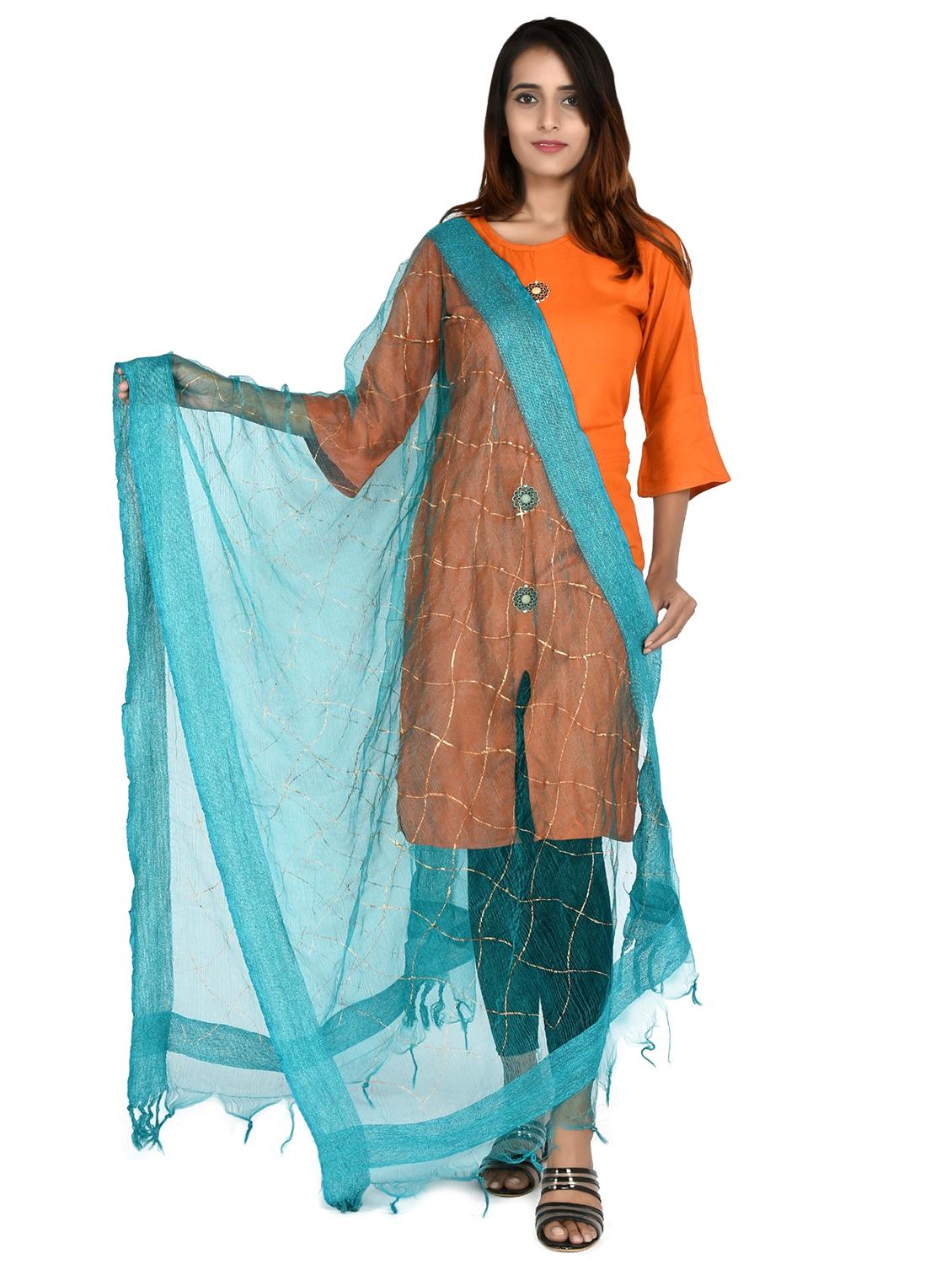olive chiffon dupatta - 18324727 - Zoom Image - 0