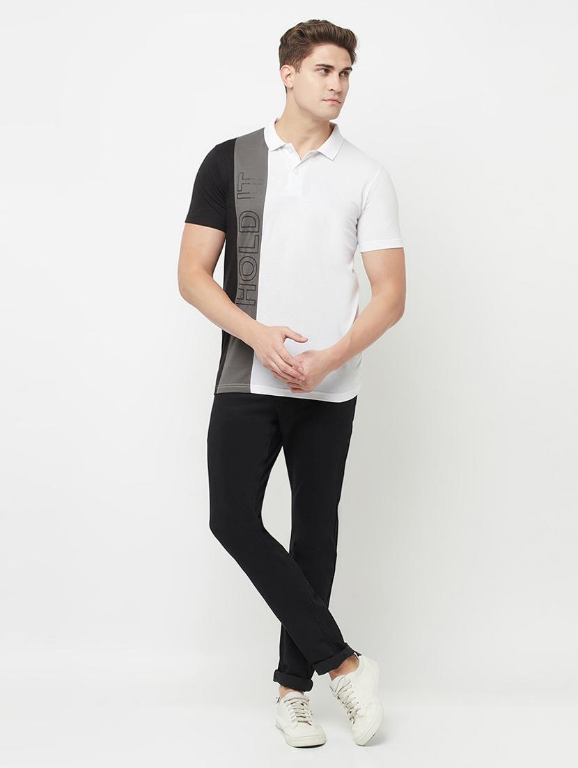 white color-blocked t-shirt - 18324813 - Standard Image - 3