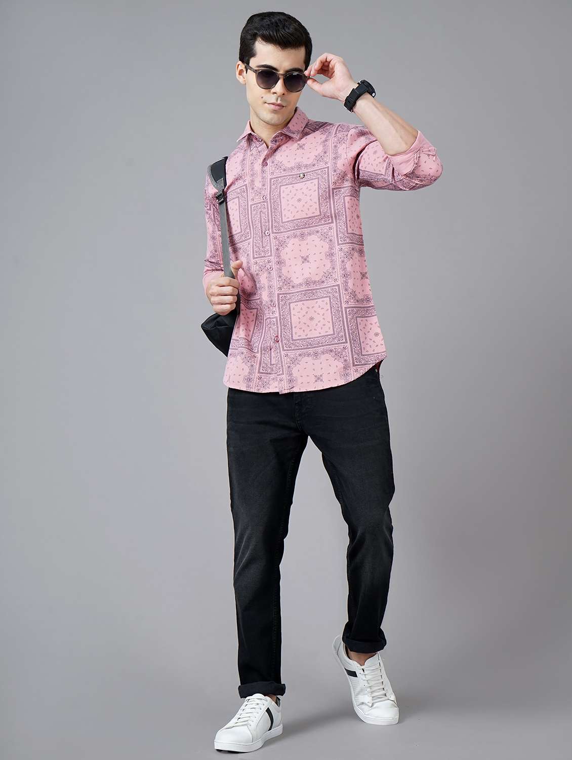 pink printed casual shirt - 18325034 - Standard Image - 3