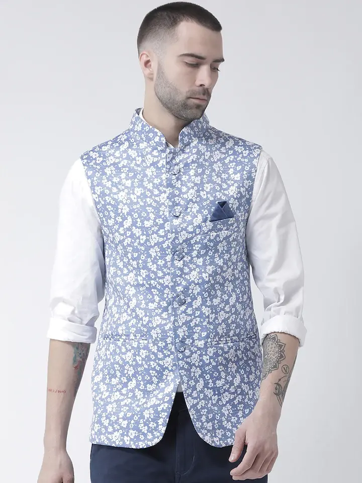 hangup men's blue & white printed  - 18325126 -  Zoom Image - 0