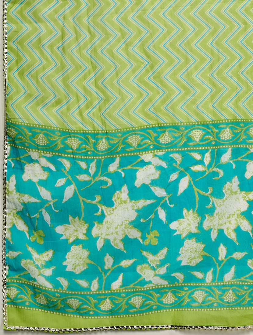 turquoise cotton suit  set - 18325359 -  Standard Image - 3