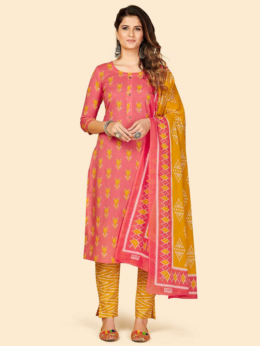 printed suit set with dupatta 