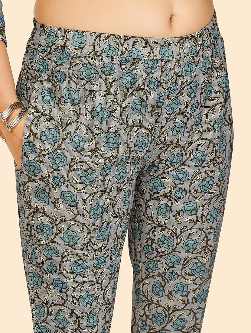 grey cotton suit set - 18325425 - Standard Image - 5