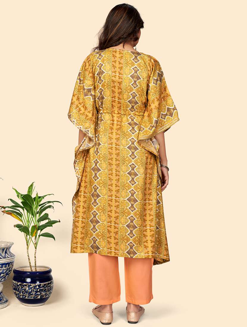 yellow kaftan set - 18325449 -  Standard Image - 3