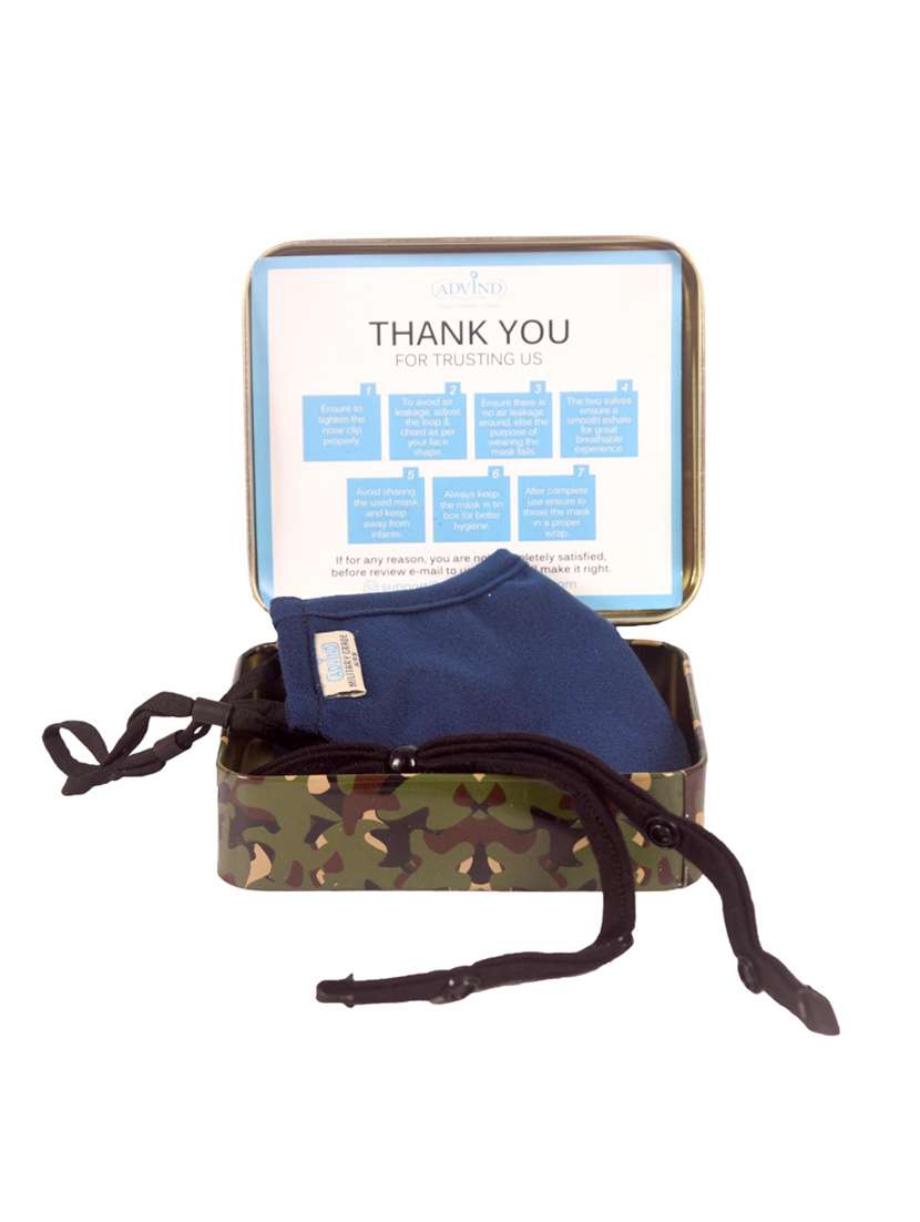 blue polypropylene antipollution mask - 18325572 -  Standard Image - 3