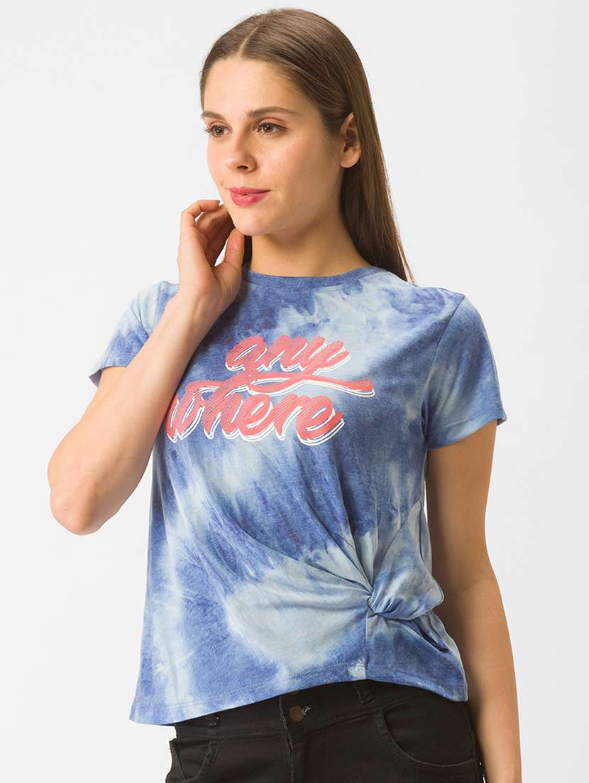 women's all over print crew neck t-shirt