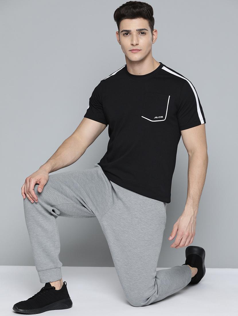 black side taped t-shirt - 18326517 - Standard Image - 3