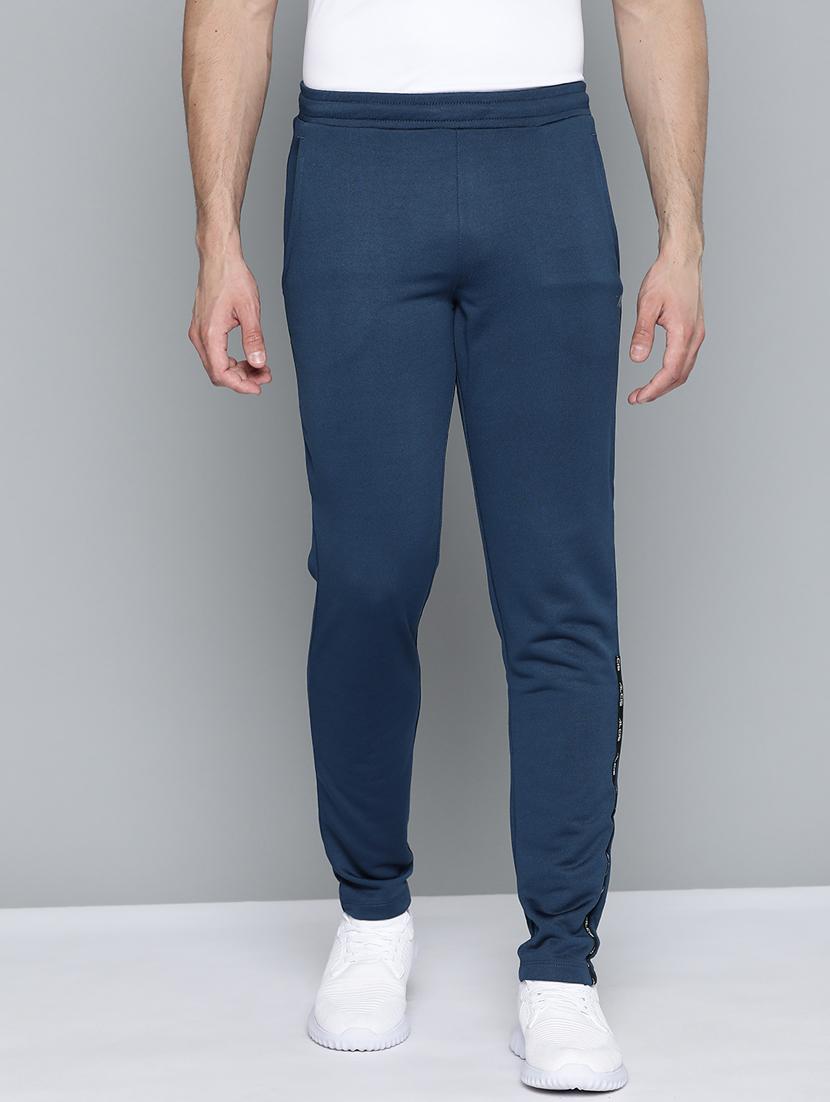 navy-blue solid full length track pant - 18326525 - Zoom Image - 0