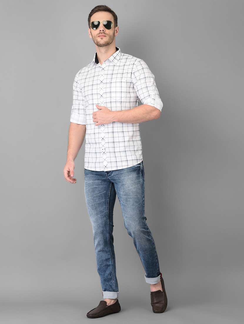 white checkered casual shirt - 18326650 -  Standard Image - 3