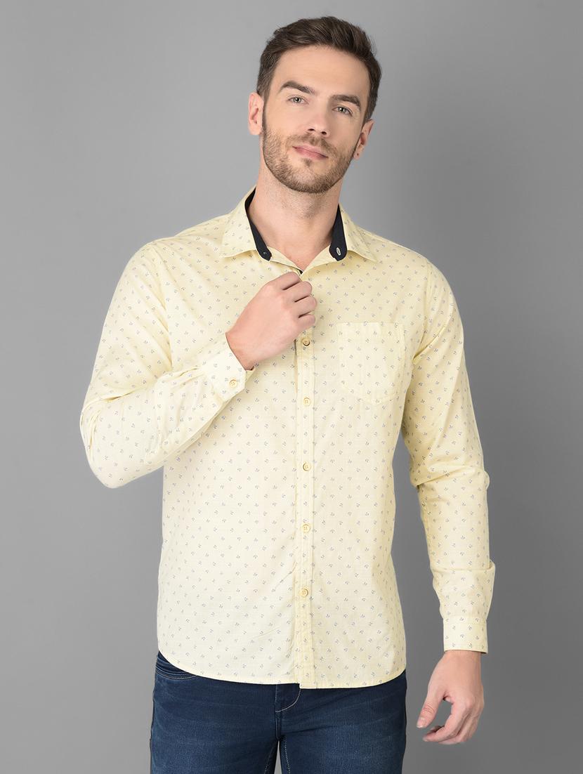 yellow printed casual shirt - 18326653 -  Zoom Image - 0