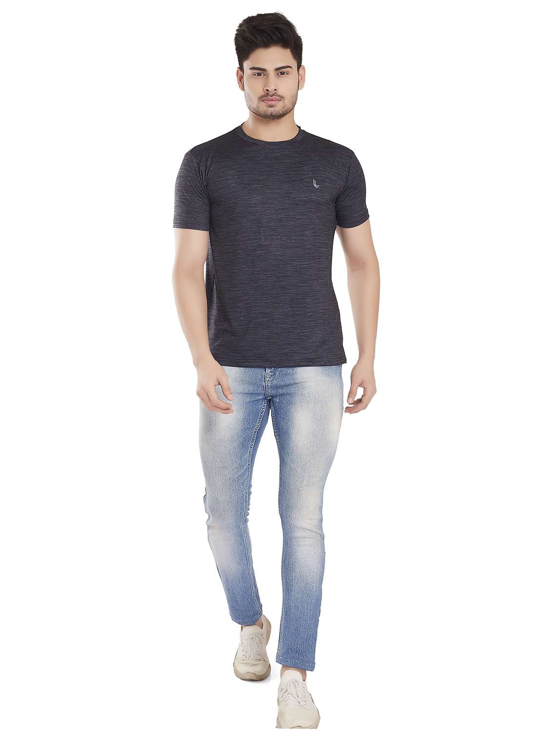 blue solid t-shirt - 18328893 -  Standard Image - 3