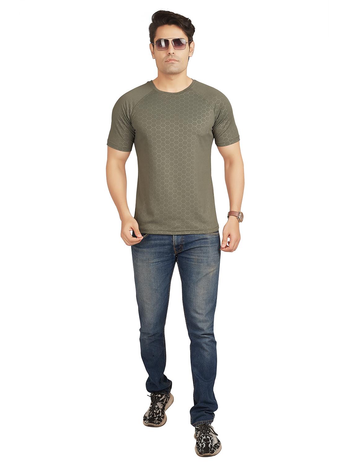 grey solid t-shirt - 18328977 - Standard Image - 3