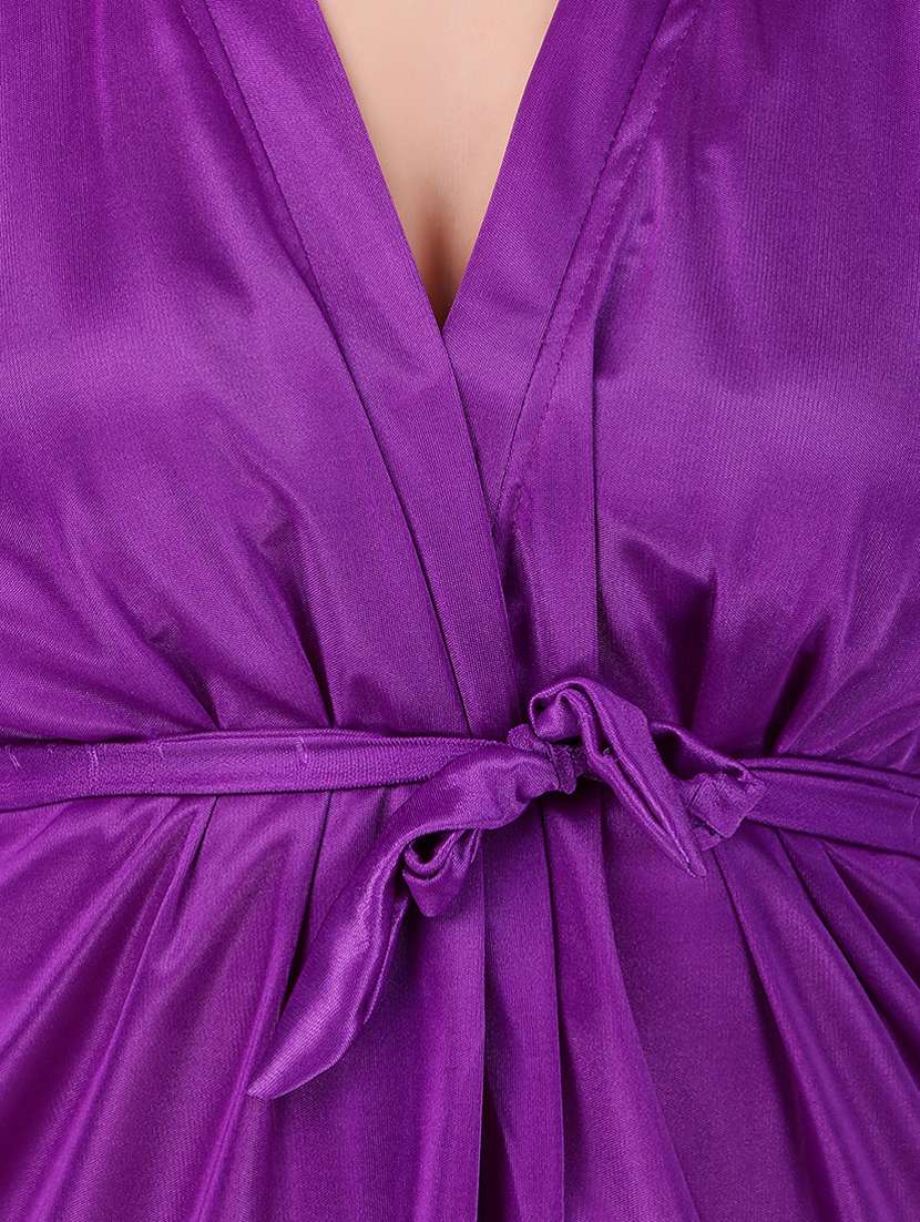 tie front lace detail nighty set  - 18328993 -  Standard Image - 5