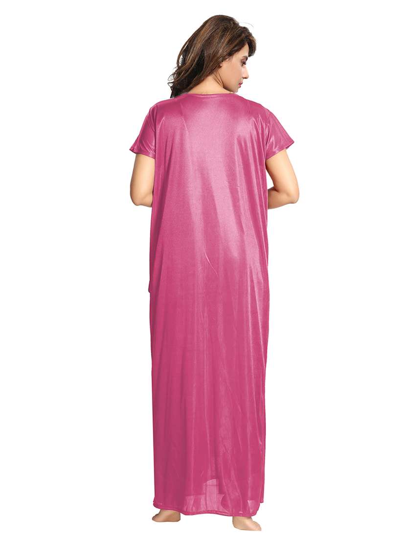 tie front lace detail nighty  - 18329010 -  Standard Image - 5