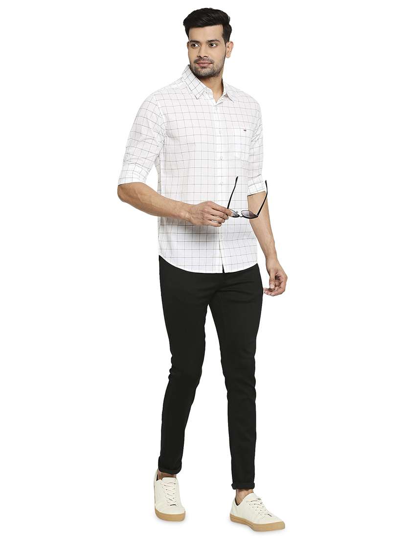 white checked casual shirt - 18329394 -  Standard Image - 3