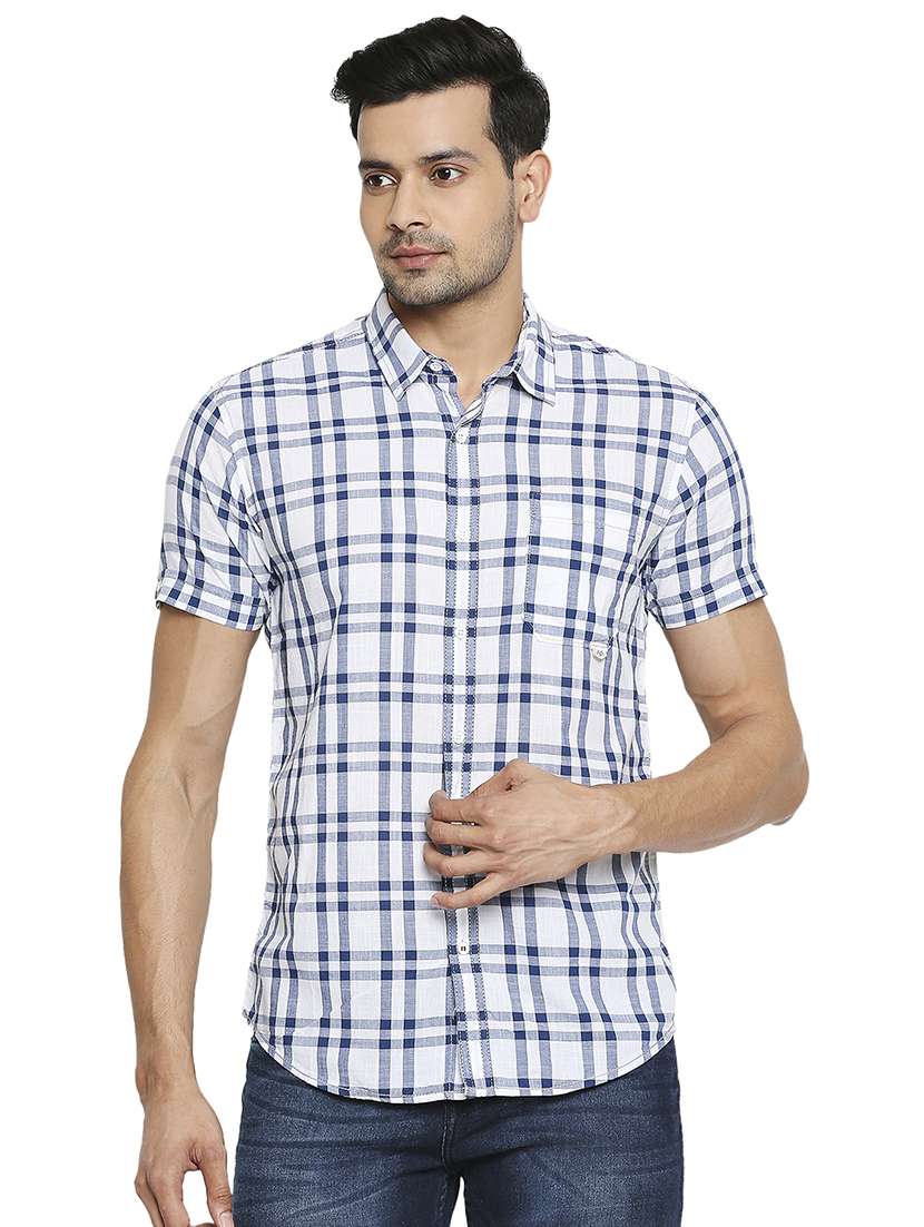 white checked casual shirt - 18329413 - Zoom Image - 0