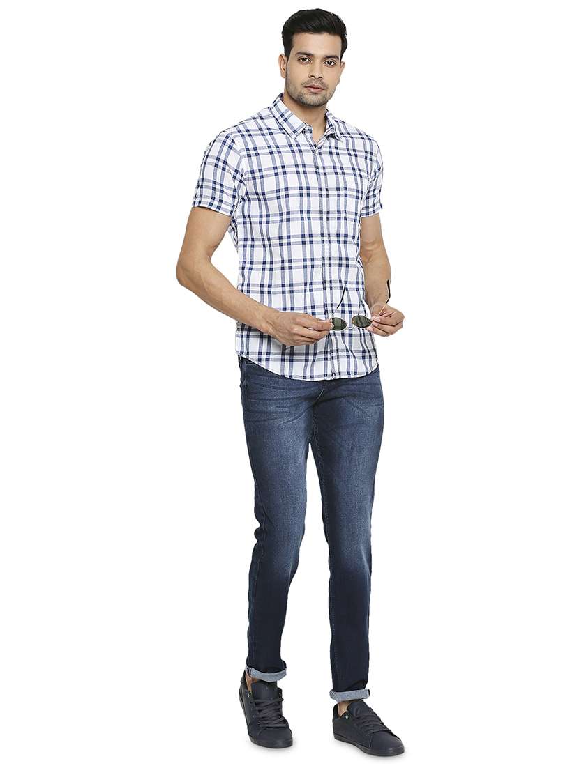 white checked casual shirt - 18329413 - Standard Image - 3