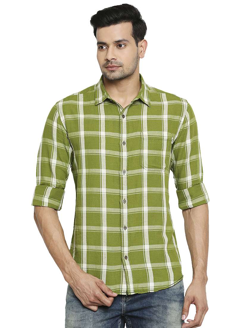 green checked casual shirt - 18329416 - Zoom Image - 0