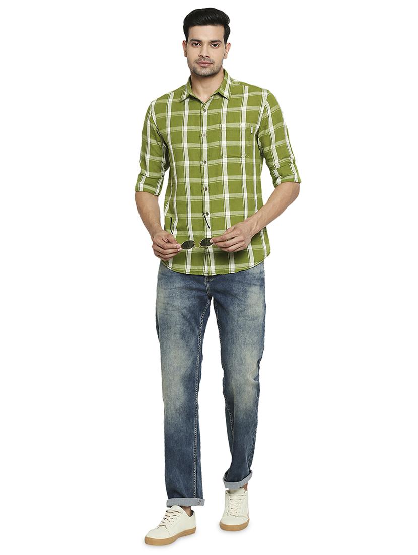 green checked casual shirt - 18329416 - Standard Image - 3