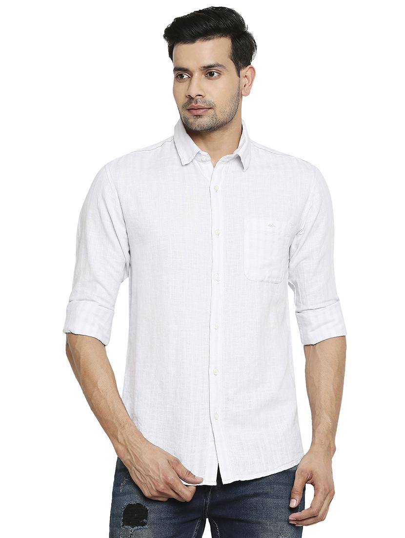 grey solid casual shirt - 18329474 - Zoom Image - 0